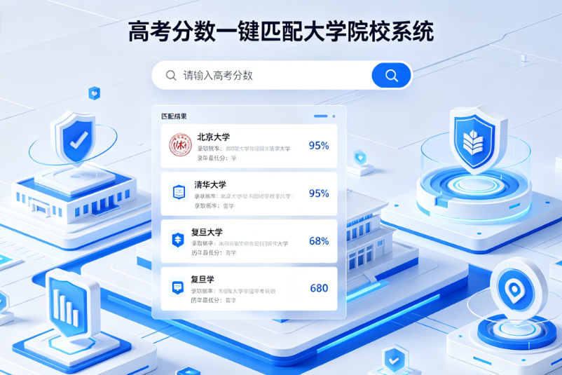 一键匹配大学院校系统
